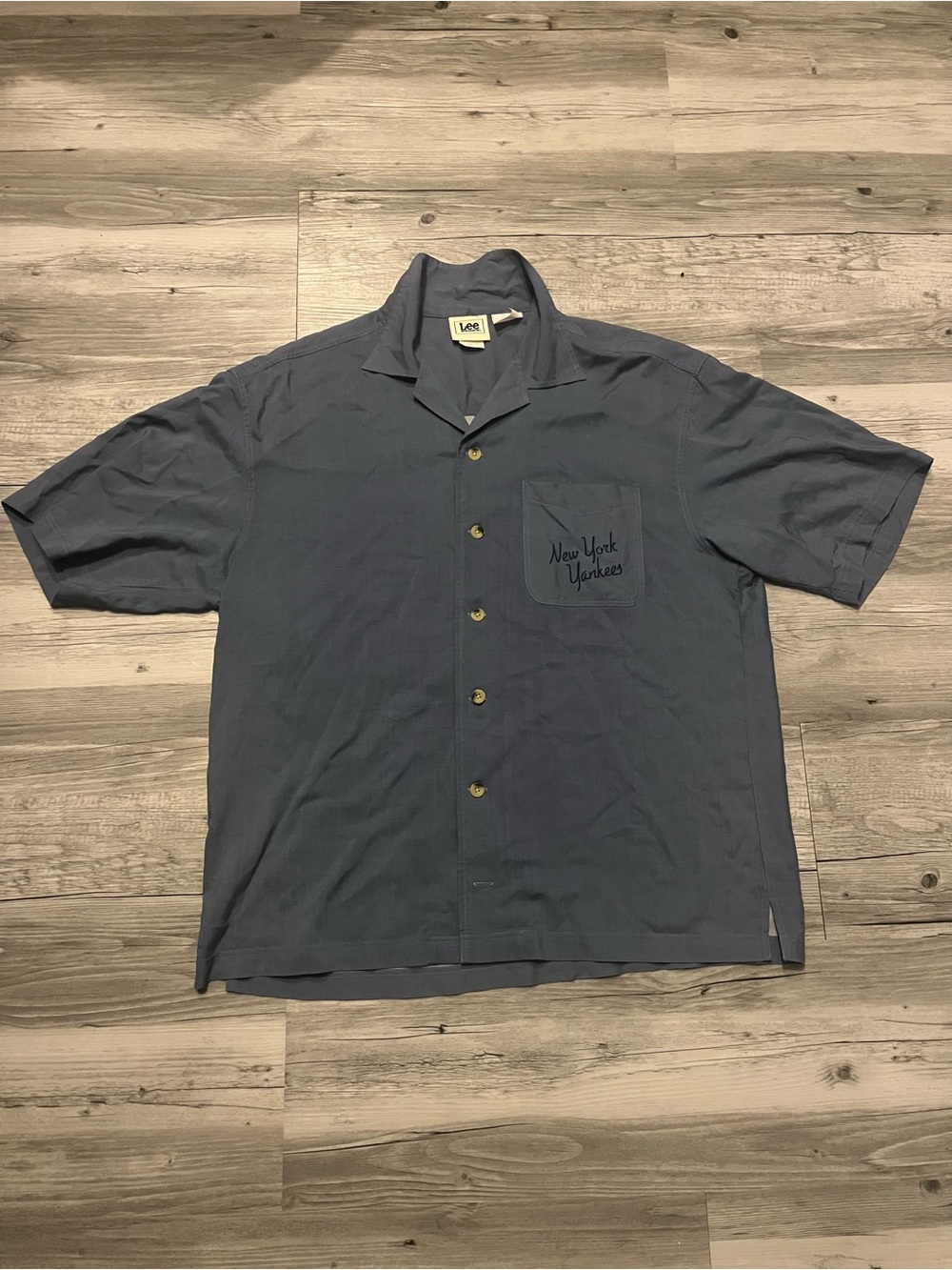Vintage Lee New York Yankees Short-Sleeve Button-Down Shirt